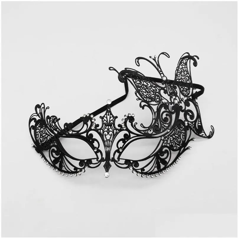 15 style ladies venice diamond wrought iron mask with diamonds for halloween christmas wedding holiday party dance fashion mask