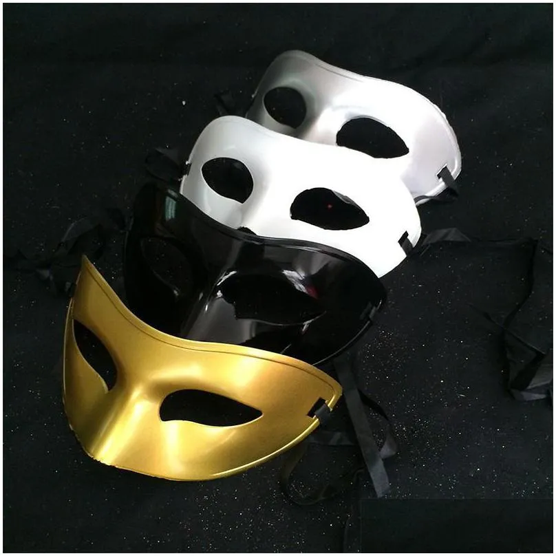 mens lady masquerade mask fancy dress venetian masks masquerade masks plastic half face mask optional multicolor black white gold