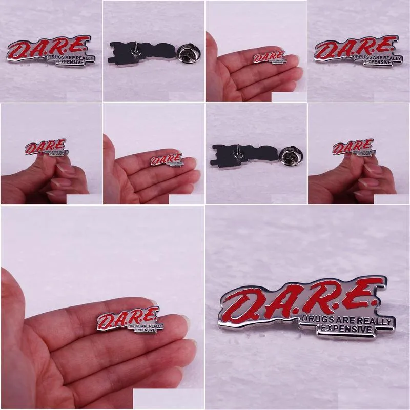 DARE are really expensive enamel pin humorous insignia Cute Anime Movies Games Hard Enamel Pins Collect Metal Cartoon Brooch