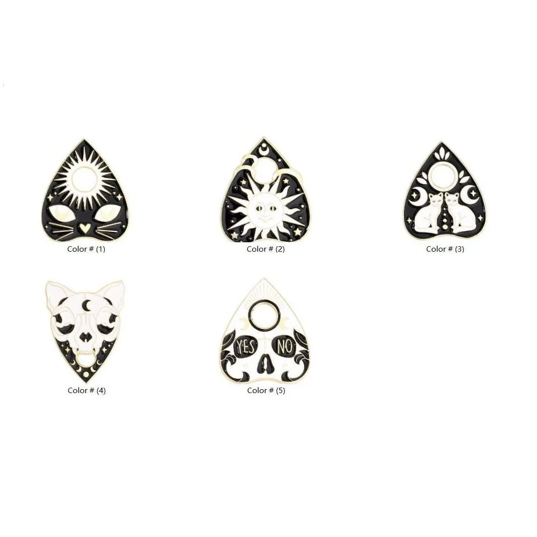 Enamel Pins Custom Skull Brooches Lapel Badges Black Punk Gothic Jewelry Gift for Kids Friends