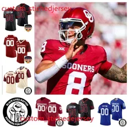 Mens Custom Oklahoma Sooners Football 79 Jake Taylor Jonah Laulu Reggie Grimes Maureese Wren Jalen Redmond R Mason Thomas 33 Marcus Stripling Stitched jerseys