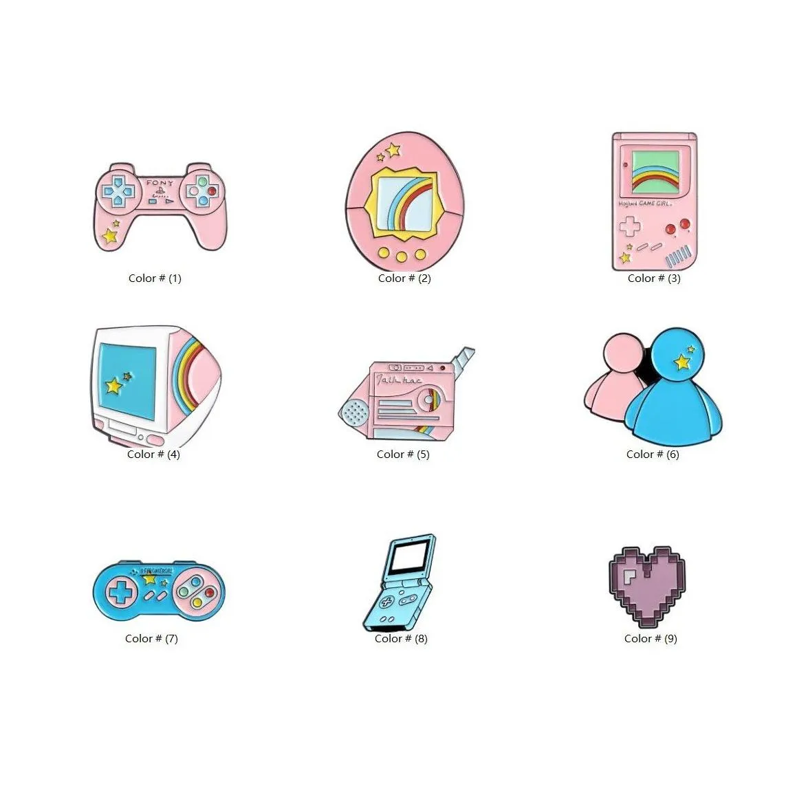 Retro Arcade Game Enamel Pins Collections Cartoon 90s Gamepad Jewelry Brooches Denim Shirt Collar Badge Lapel Friends Gifts