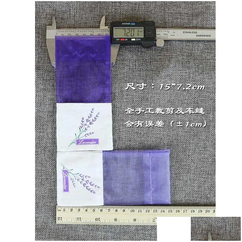 7 styles partys purple cotton organza lavender sachet empty bag diy dried flower ward party decoration centerpieces christmas ornament