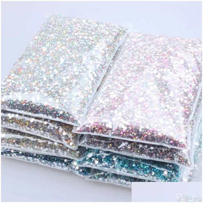 Nail Art Decorations Normal AB Colors Resin Rhinestones 4mm 50000pcs Flatback Non Fix Glue On For Nails Decoration DIY 3D Jewelry