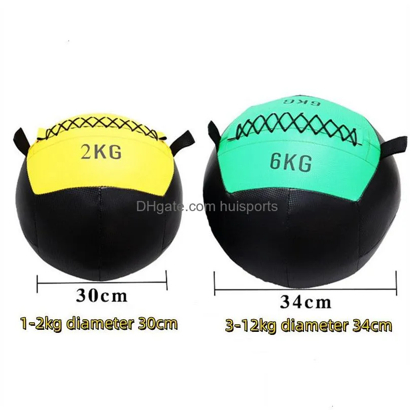 fitness balls empty 2 -12kg crossfit medicine wall ball gym core training throwing boucing slam cross trainer balance training medicine ball