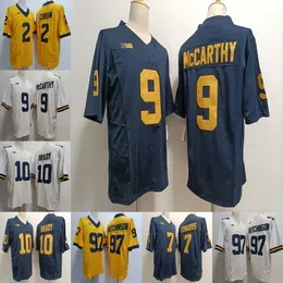 Michigan Wolverines Football Jersey College 97 Aidan Hutchinson 10 Tom Brady 7 Donovan Edwards 9 J.j. Mccarthy mans