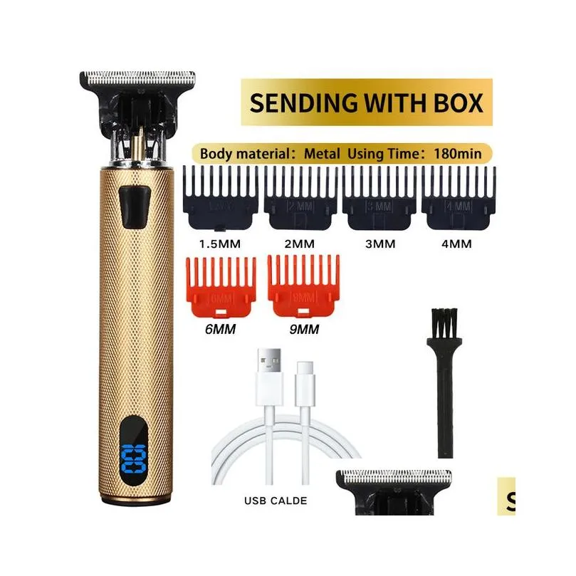 Hair Trimmer All Metal Vintage T9 Machine Women`s Hair Clipper Hairdresser Professional Haircut Machine 0 Mm Nose and Ear Trimmer Finish Man