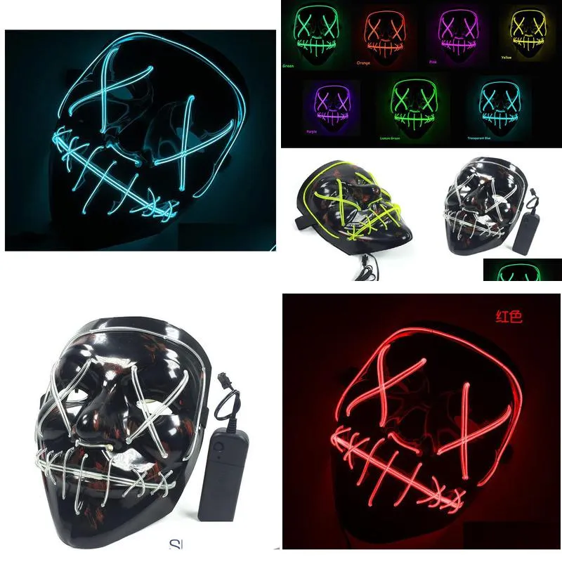 funny mask from the purge election year great for festival cosplay halloween led light mask
