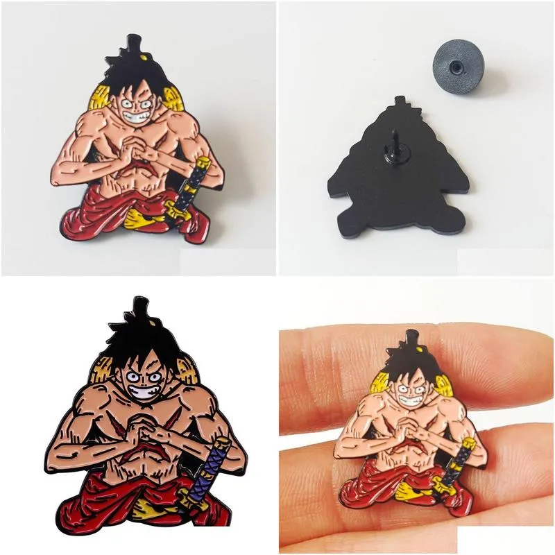 Monkey D. Luffy Swordsman Hard Enamel Pin Cartoon Anime Collect Metal Brooch Accessories Fashion Unique Jewelry Gift