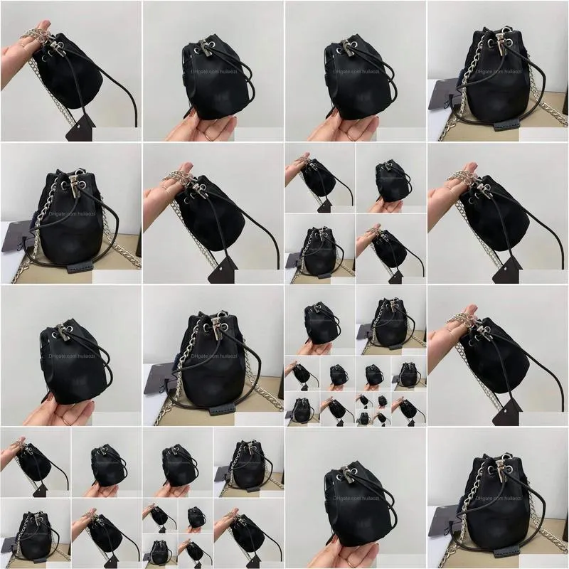 women keychains shoulder messenger bags drawstring classic hand bag bucket waist keychain