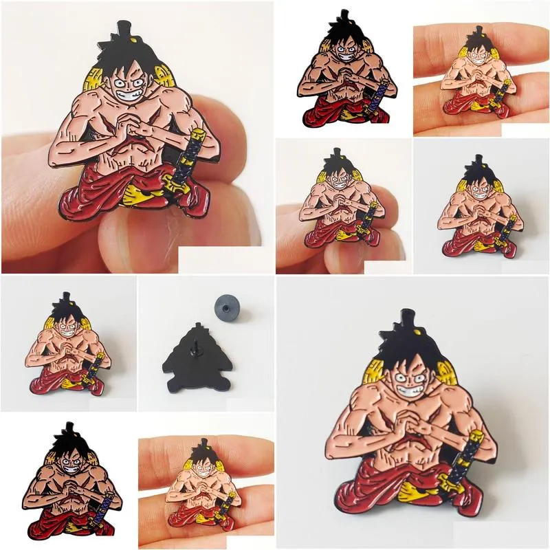 Monkey D. Luffy Swordsman Hard Enamel Pin Cartoon Anime Collect Metal Brooch Accessories Fashion Unique Jewelry Gift