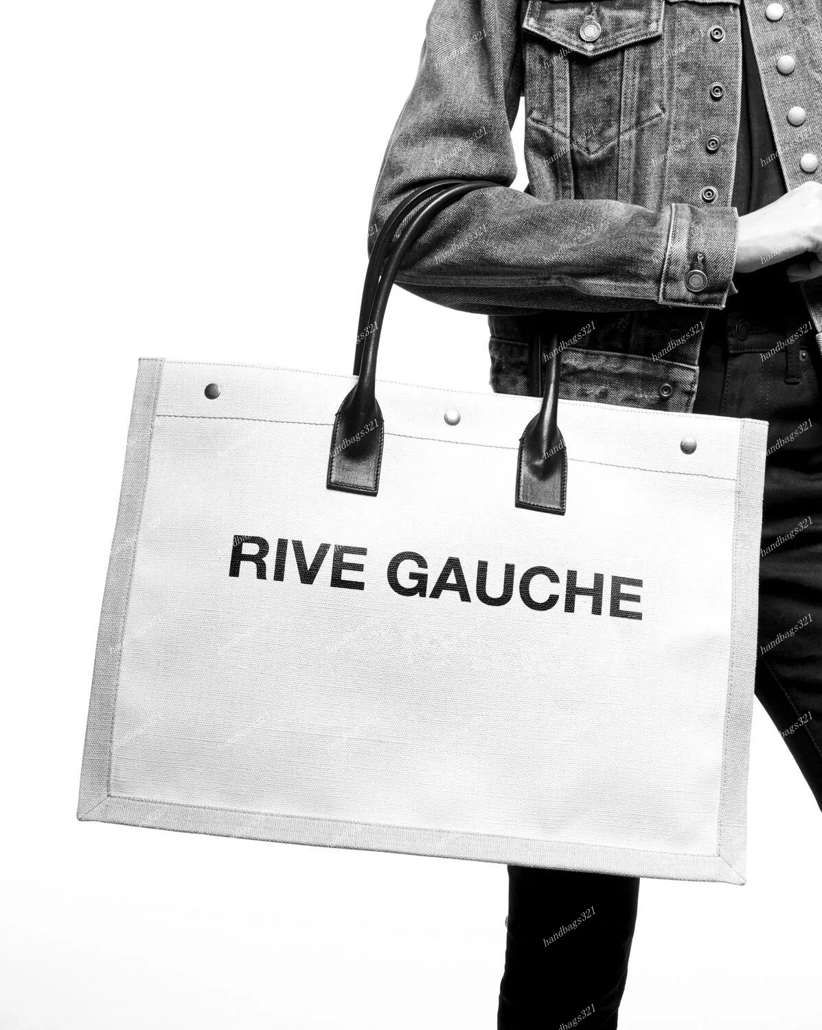 Leather Tote Bag Women RIVE GAUCHE Handbag Shoulder Bag Shopping Bags Purse Embossed Letter Shoulders tote bag