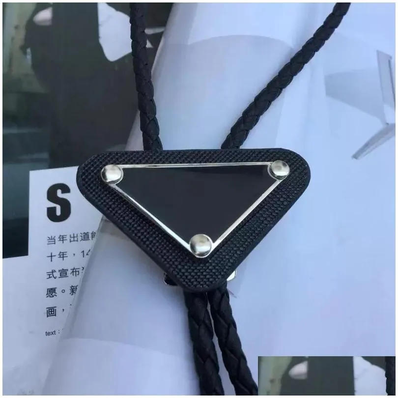 bow ties original design western  alloy downward triangle bolo tie for men and women personality neck fashion accessorybow