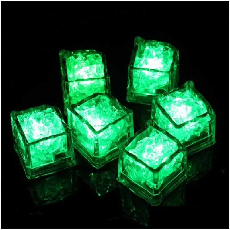 Led Toys Diy Led Toy Ice Cubes Glowing Ball Flash Wedding Festival Christmas Bar Wine Decor Induction Luminous Decoration Supplies Dro Dh4An