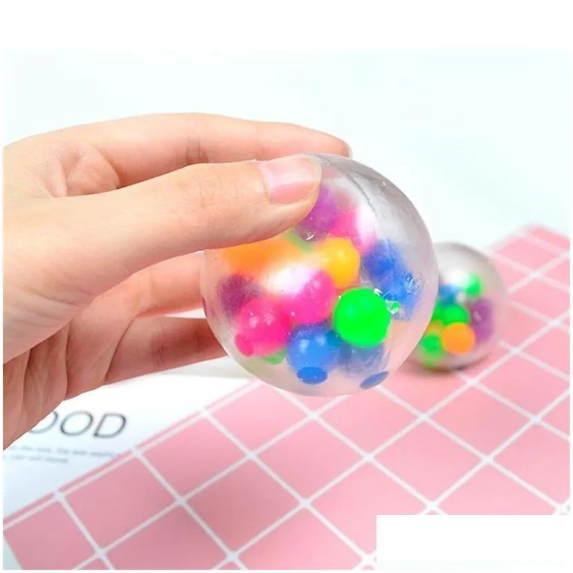 Decompression Toy Fidget Toy Squeeze Balls For Kids Fansteck Relief Ball Rainbow Squishy Sensory Ideal Autism Anxiety Drop Delivery To Dh27C