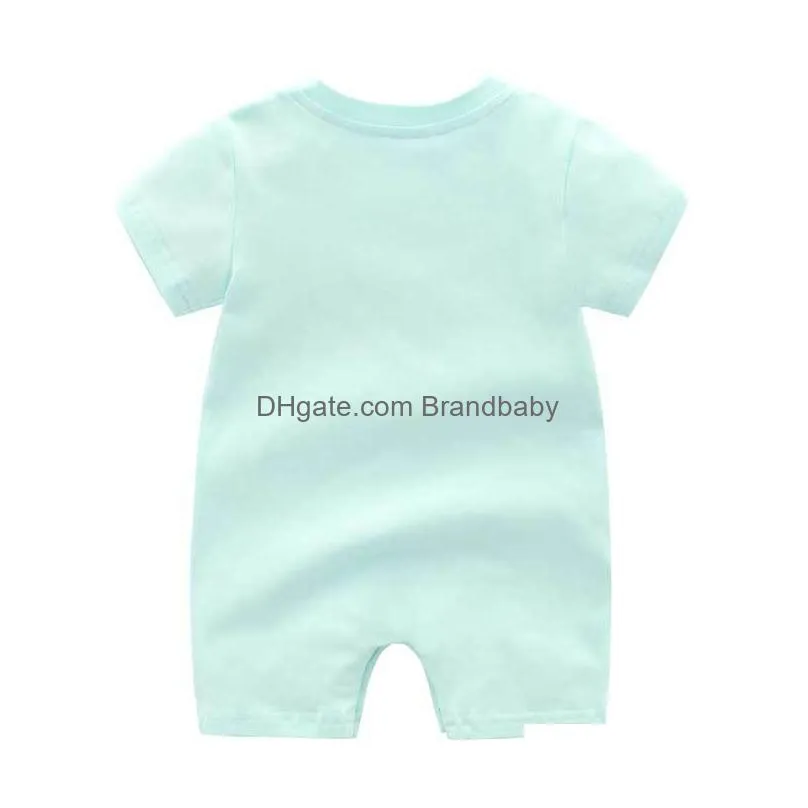 baby rompers boy girl kids summer high quality shortsleeved cotton clothes 12 years old newborn designer jumpsuits