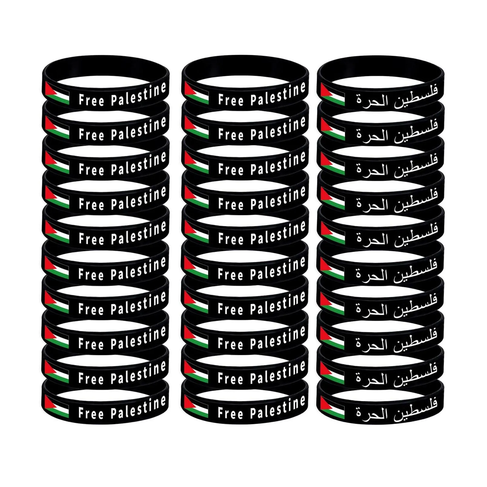 Jewelry Palestine Flag Bracelet 5/10/20/30/50/100 Pcs Wristbands For Men Women Support Save Gaza Drop Delivery Baby, Kids Maternity Ac Dh4Hi