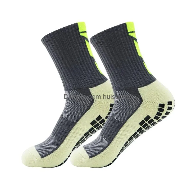  football socks men and women sports socks non-slip silicone bottom soccer basketball grip socks
