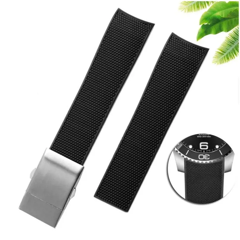 Watch Bands High Quality Silicone Fluorous Rubber Watchband21mm For Hydroconquest L374264 Conquest Sports Diving Strap4187561