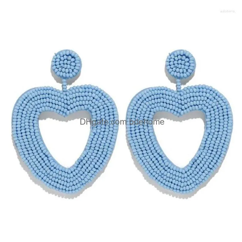 Stud Stud Earrings Amaiyllis Handmade Hollow Heart For Women Wedding Big Pendant Chic Geometric Statement Brincos Drop Delivery Jewelr Dha75