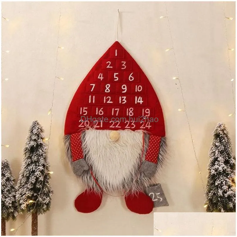  christmas decor advent calendar forest man christmas ornaments lobby home living room door wall party pendant decorations