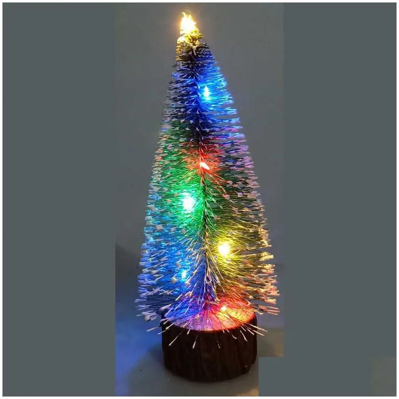 Christmas Toy & Supplies Christmas Tree With Led New Years Small Pine Adornos De Navidad Desktop Mini Drop Delivery Toys Gifts Party T Dh6Ft