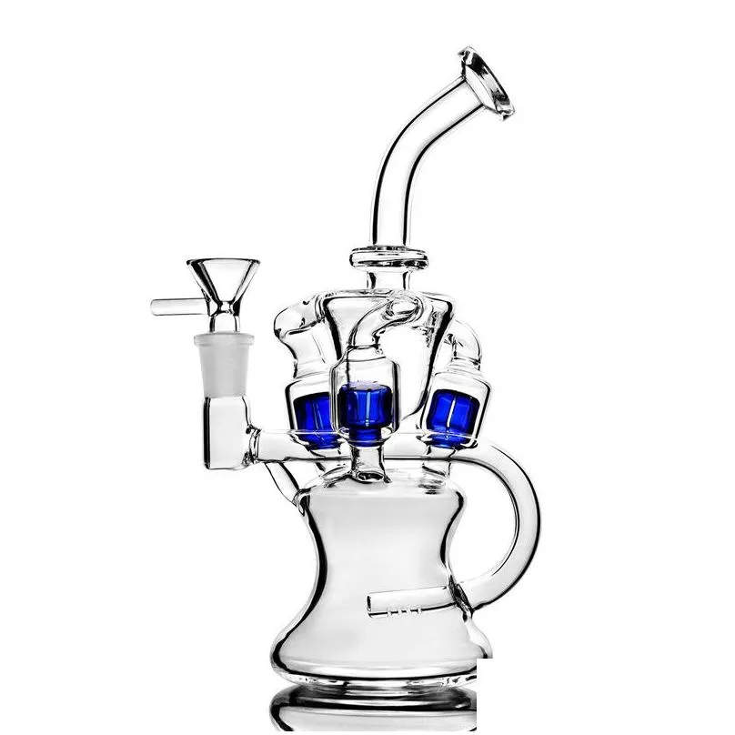 klein recycler dab rigs hookahs gravity glass bong smoke water pipes recycler rig water bongs 14mm bowl