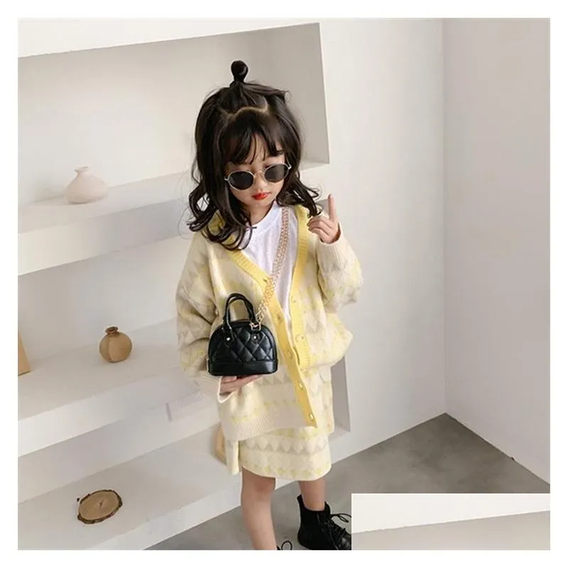 Purse 8 Color Kids Shell Bag Korean Style Embossed Pattern Handbag Baby Toddler Girls Crossbody Mini Chain Bags Purse Kid Drop Deliver Dh1Cw