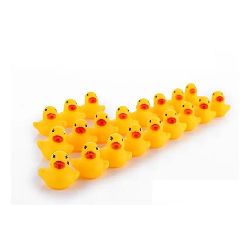 Sand Play & Water Fun Wholesale Baby Bath Water Toy Toys Sounds Yellow Rubber Ducks Kids Bathe Children Swimming Beach Gifts Gear Zf D Dhydp