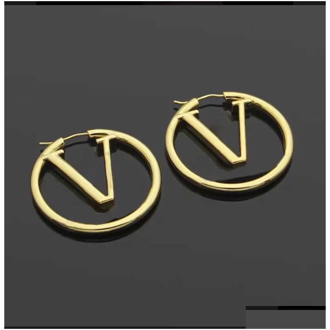 2021 designer earrings fashion gold hoop earrings for lady women party earring wedding lovers gift engagement jewelry for