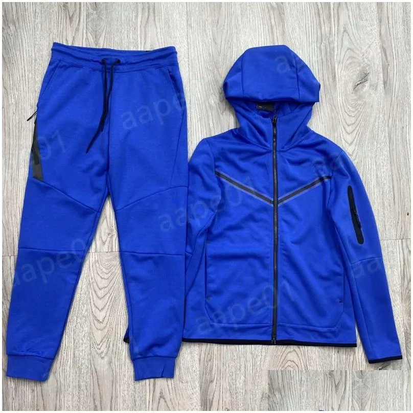 Fashion Thick Designer Tech Fleece Tracksuit Men Woman Pants Men Sports Zip Jacket Jogger Pant Tracksuits Womens Joggers Hooded Coats