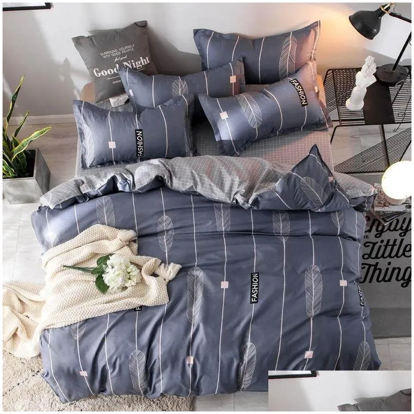 yellow banana bed linen bedding set boy girl home flat bed sheet pillowcase duvet cover 3/4pcs queen king full single size y200417