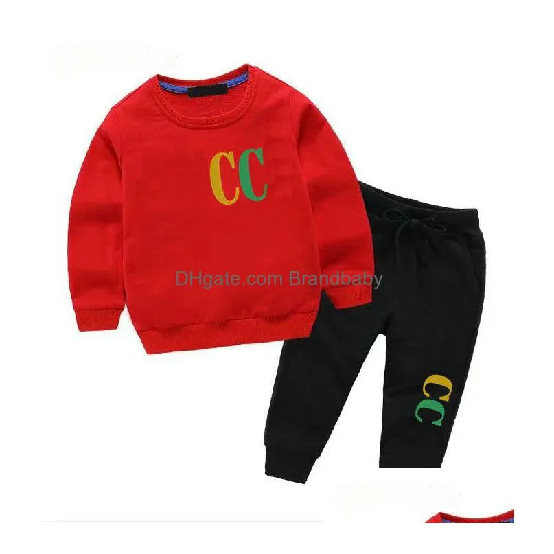 211 years childrens clothing sets baby boys girls garment autumn winter pattern designer sweater suit kids coataddpants