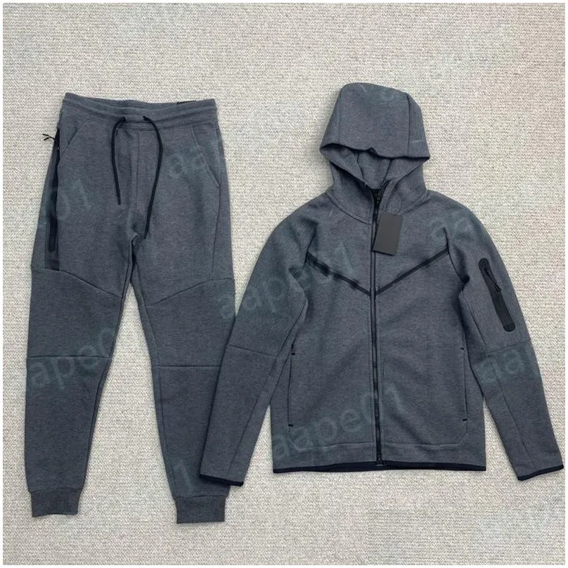 Fashion Thick Designer Tech Fleece Tracksuit Men Woman Pants Men Sports Zip Jacket Jogger Pant Tracksuits Womens Joggers Hooded Coats