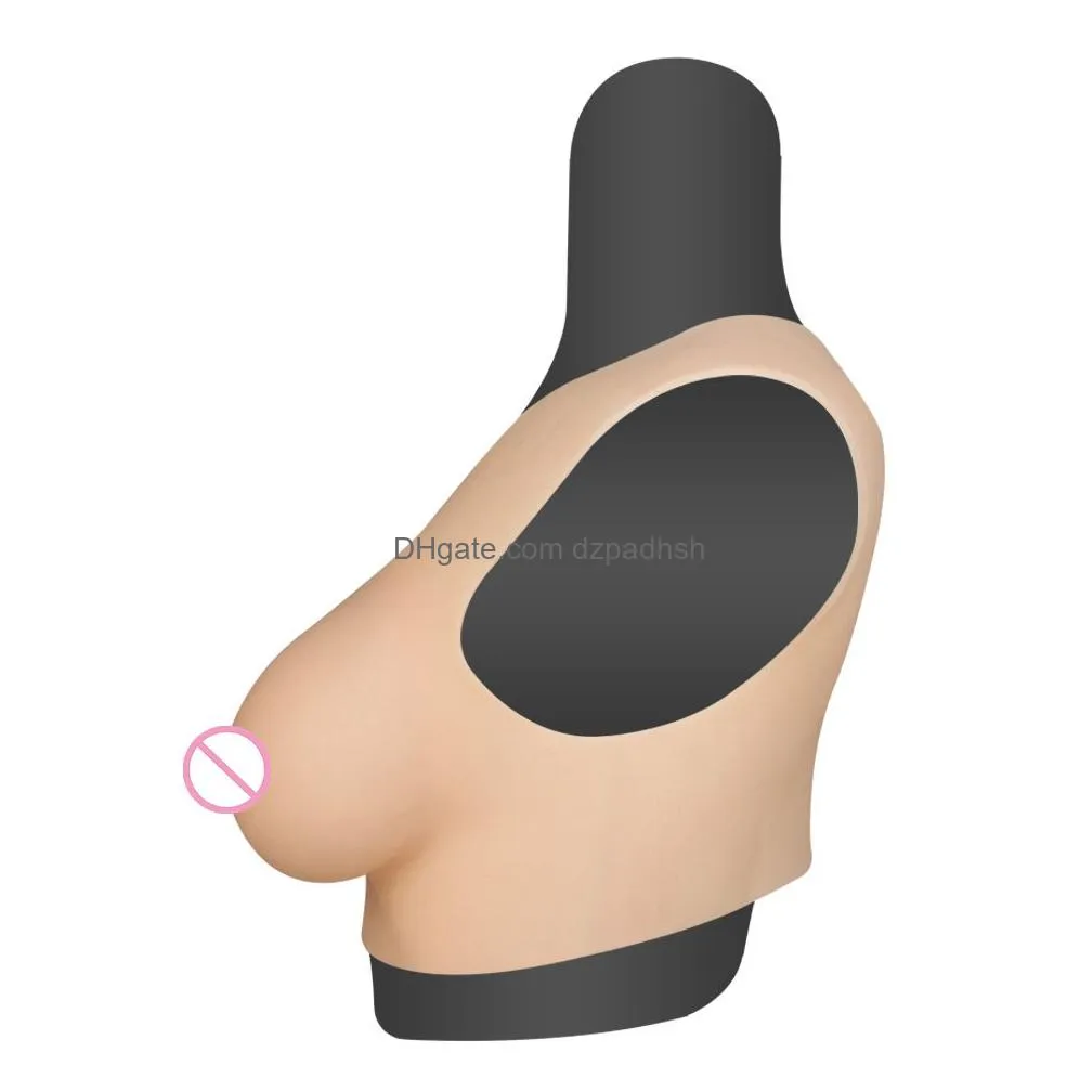 crossdressing show - silicone breast forms breastplate round collar c-g cup fake breast for crossdressers transgender