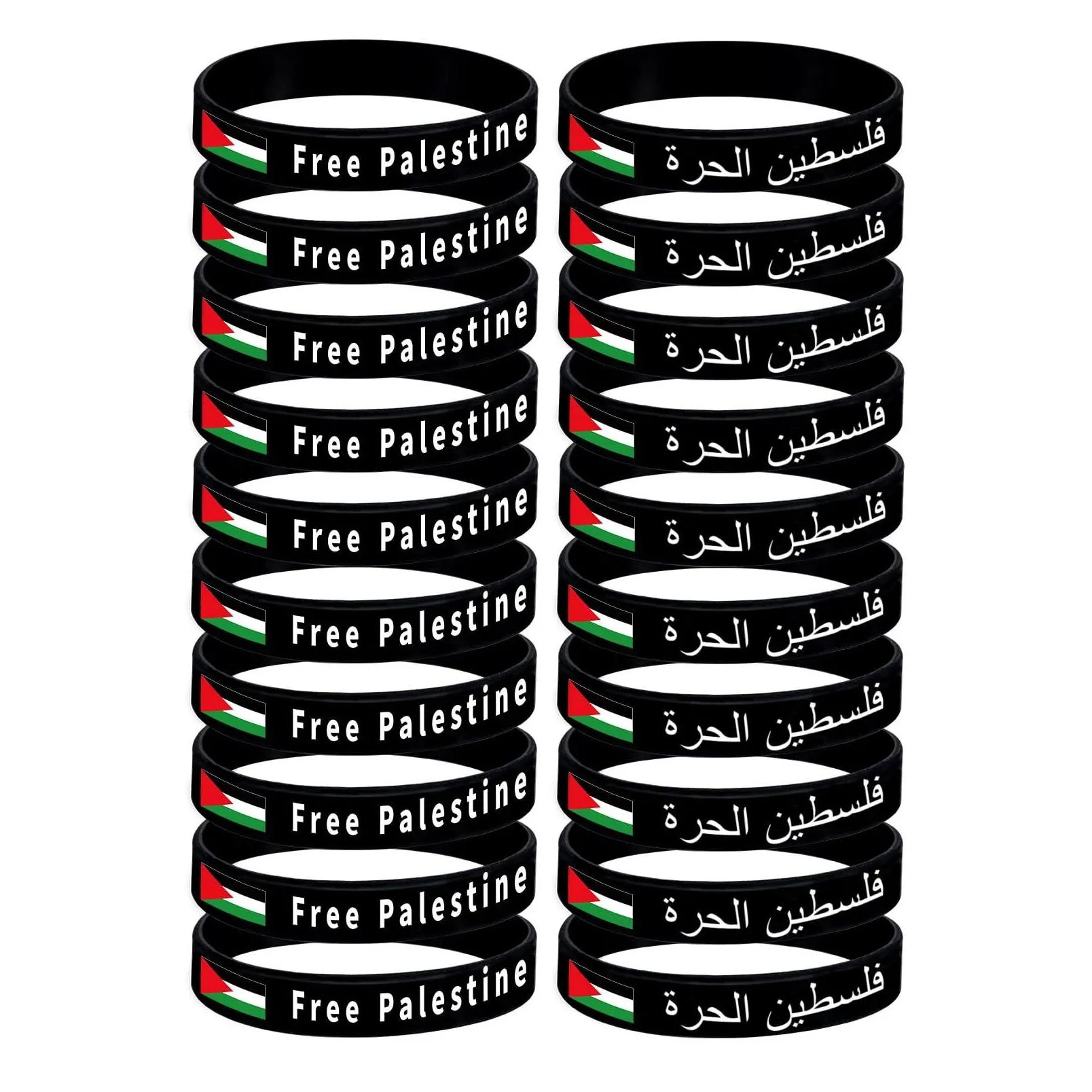 Jewelry Palestine Flag Bracelet 5/10/20/30/50/100 Pcs Wristbands For Men Women Support Save Gaza Drop Delivery Baby, Kids Maternity Ac Dh4Hi