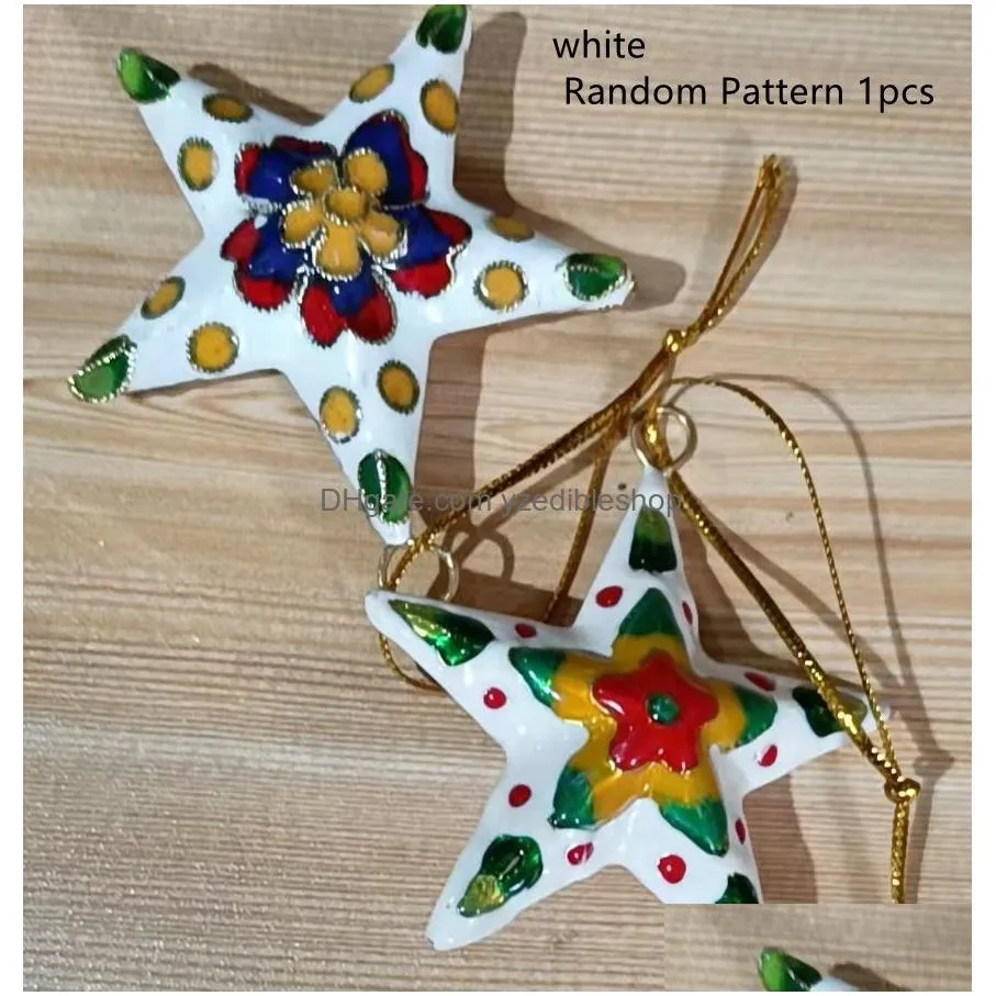 handcrafts cloisonne enamel colorful star pendant ornaments small decorative item keychain charms home decor christmas tree hanging decoration