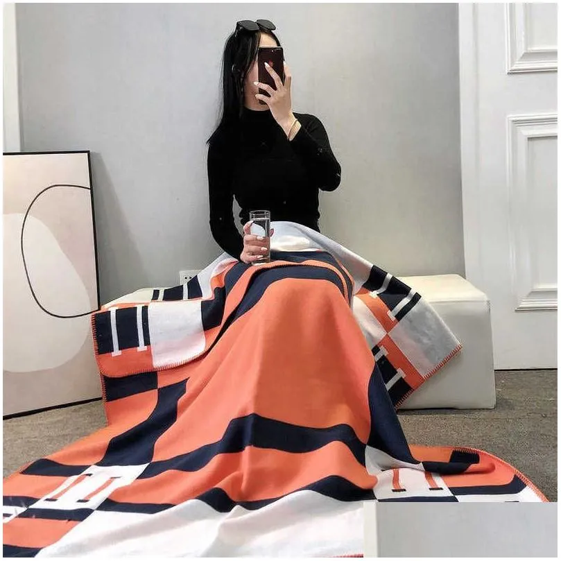 designer cashmere blankets luxury letter home travel throw summer air conditioner blanket beach blanket towel womens soft shawl