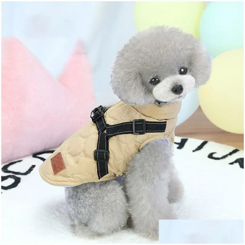 small dogs harness vest clothes puppy clothing winter dog jacket coat warm pet clothes for shih tzu poodle chihuahua pug teddy 201118