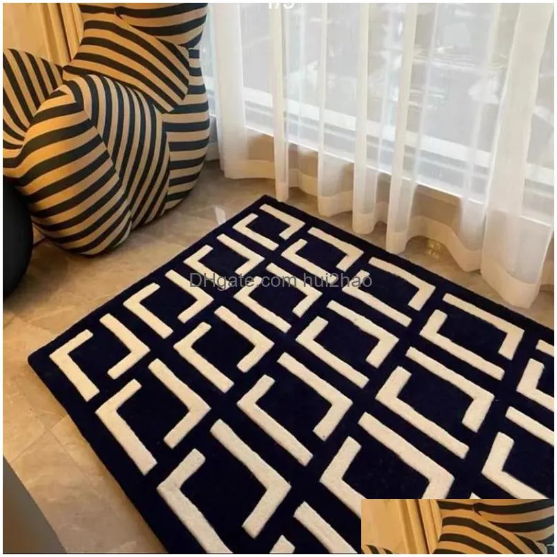 2023 fashion living room carpet classic double f rugs room decor sofa tea table carpets cloakroom bedside bed tail bedroom furniture