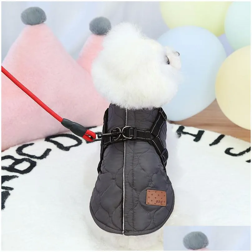 small dogs harness vest clothes puppy clothing winter dog jacket coat warm pet clothes for shih tzu poodle chihuahua pug teddy 201118