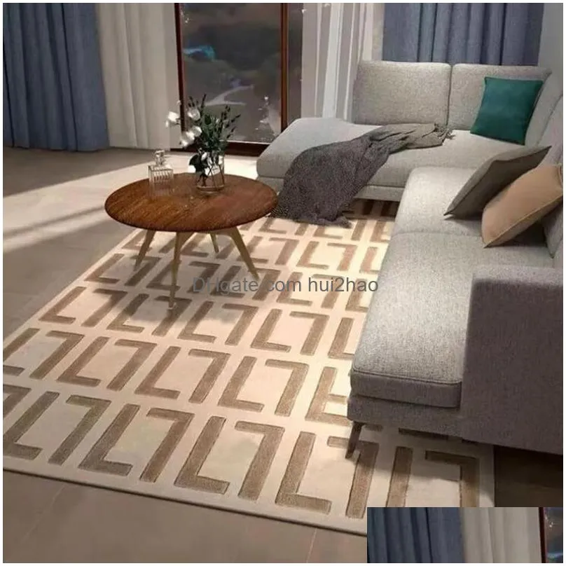 2023 fashion living room carpet classic double f rugs room decor sofa tea table carpets cloakroom bedside bed tail bedroom furniture