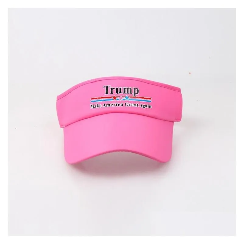 Caps & Hats 9Color Us Trump Empty Top Cap Keep America Great Adt Baseball Visor Sport Ball Travel Beach Sun Hat Wholesale Drop Deliver Dhki4