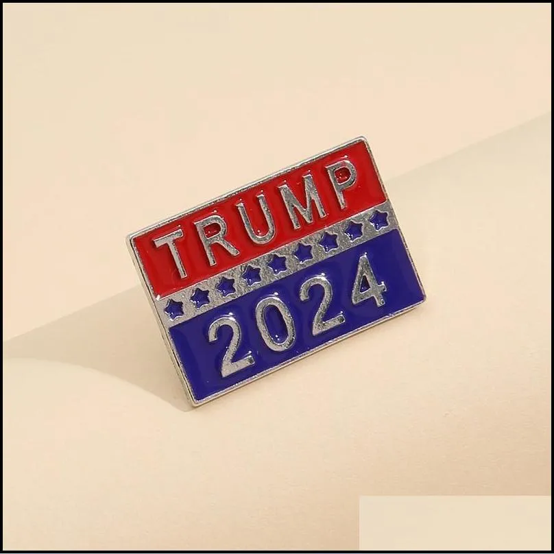 trump 2024 presidential election brooch party supplies u.s. patriotic republican campaign metal pin badge