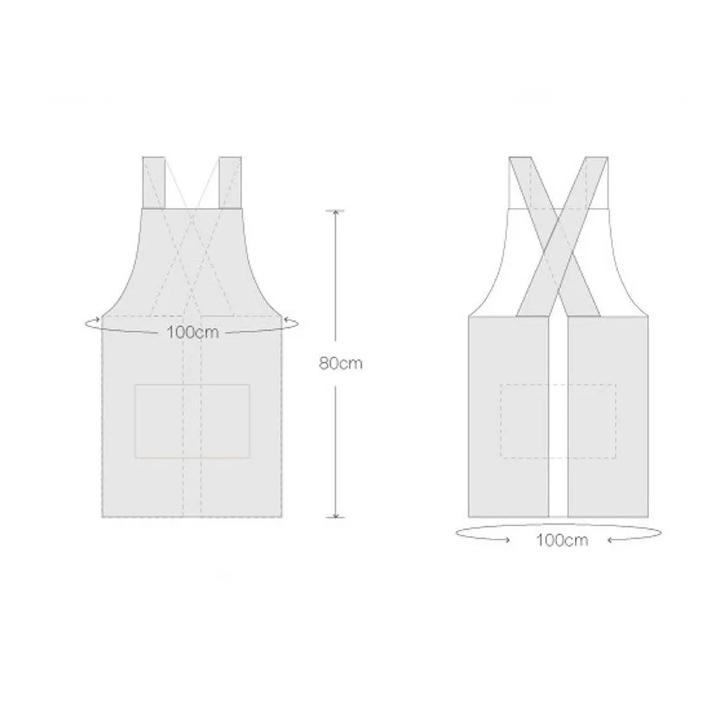 kitchen cooking aprons women cotton linen cross back apron japanese style housework kitchen wrap pinafore apron with pocket y200103