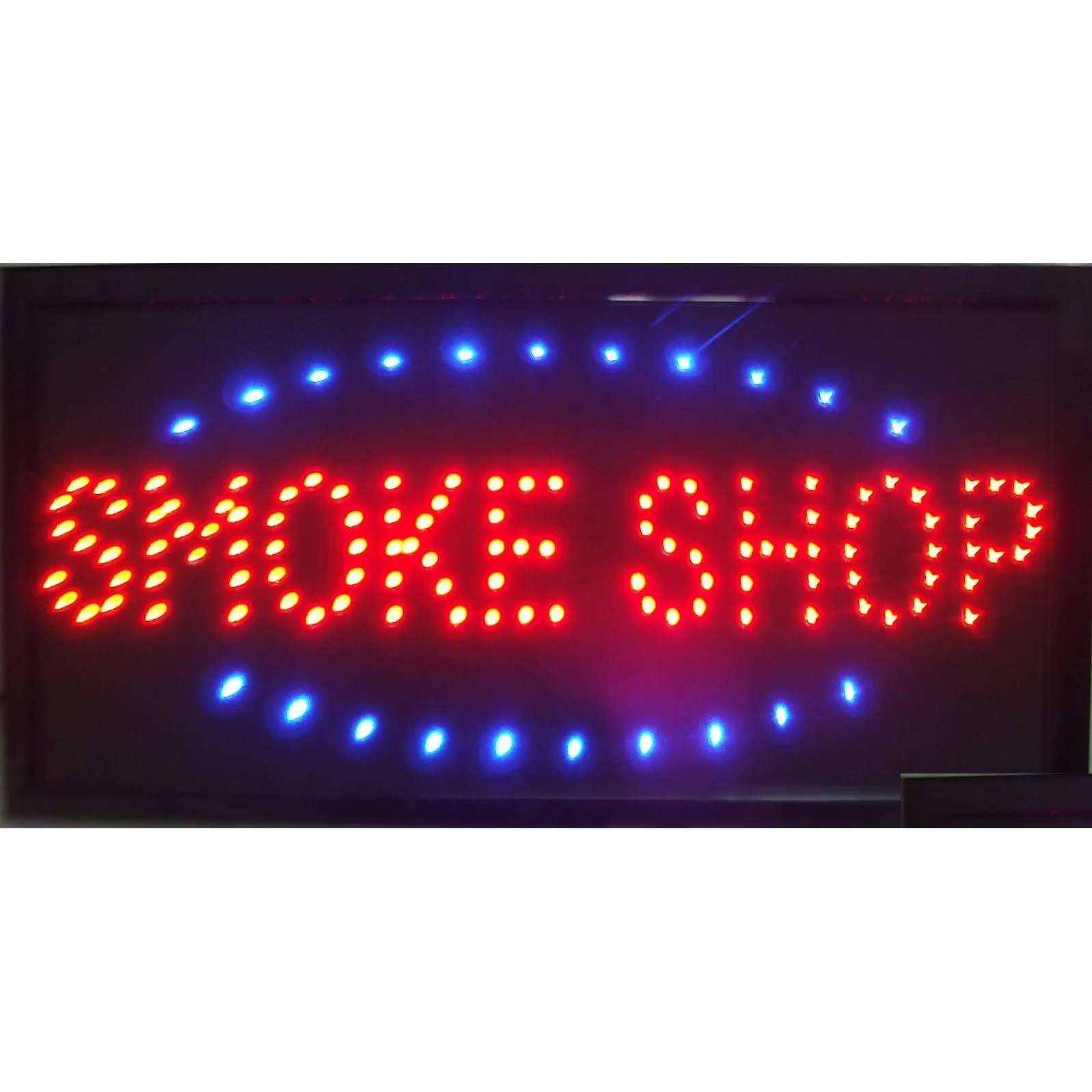  customized led smoke shop signs neon lights plastic pvc frame display semioutdoor size 48cmx25cm