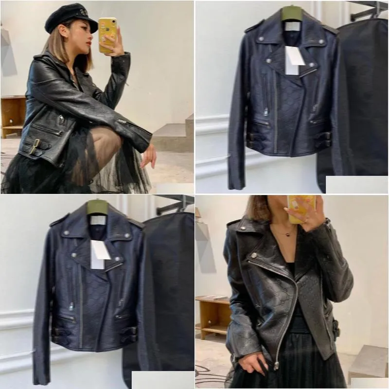 b0819 womens designer jackets denim woman short coats  autumn spring style slim for lady genuine leather jacket designer coat