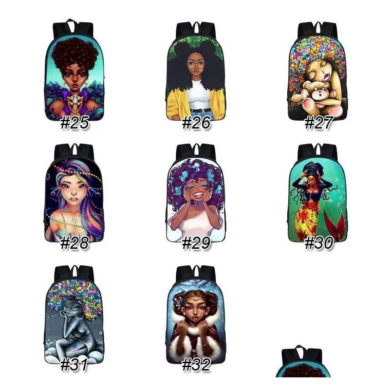 Backpacks Lady Student Backpack 32 Designs Fashion Girls Printed Large Capacity Kids Backpacks Schoolbags Designer Drop Delivery Baby, Dhhrl