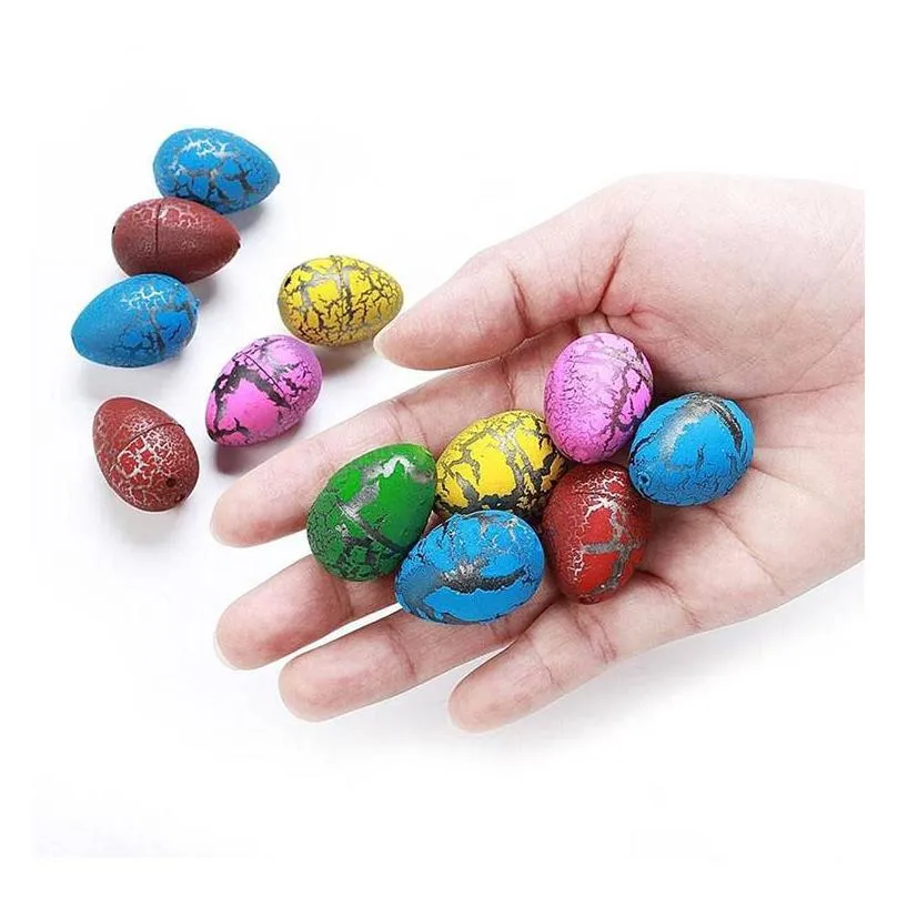 Novelty Games 60Pcs/Lot Novelty Gag Toys Children Cute Magic Hatching Growinanimal Dinosaur Eggs For Kids Educational Gifts Gyh Drop D Dhnxy