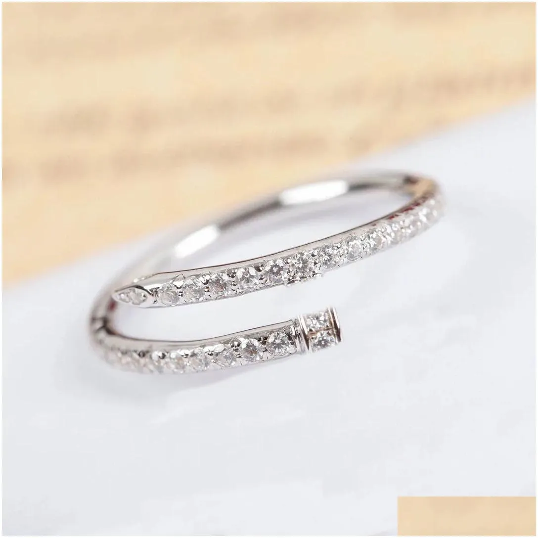 v gold luxury quality charm punk band ring with all diamond in platinum color for women wedding jewelry gift have box stamp ps7347